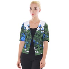 Flowers-roses-rose-nature-bouquet Cropped Button Cardigan