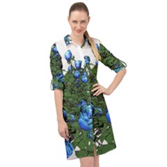 Flowers-roses-rose-nature-bouquet Long Sleeve Mini Shirt Dress
