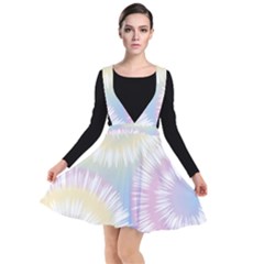Tie Dye Pattern Colorful Design Plunge Pinafore Dress