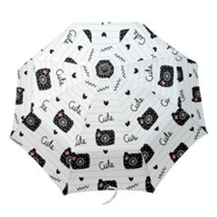 Cute Cameras Doodles Hand Drawn Folding Umbrellas by Sapixe