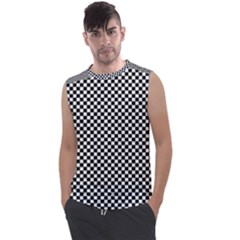Black And White Checkerboard Background Board Checker Men s Regular Tank Top by Sapixe