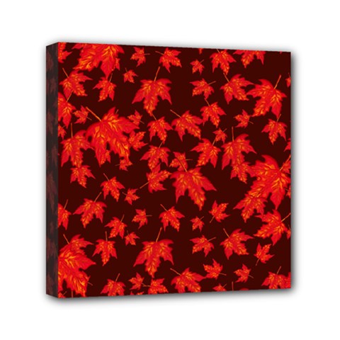 Red Oak And Maple Leaves Mini Canvas 6  X 6  (stretched) by Daria3107