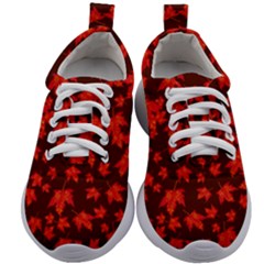 Red Oak And Maple Leaves Kids Athletic Shoes by Daria3107