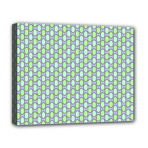 Soft Pattern Aqua Deluxe Canvas 20  X 16  (stretched) by PatternFactory