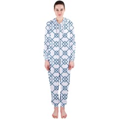 Arabic Vector Seamless Pattern Hooded Jumpsuit (ladies)  by webstylecreations