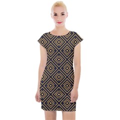 Art Deco Vector Pattern Cap Sleeve Bodycon Dress by webstylecreations