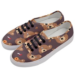 Bears-vector-free-seamless-pattern1 Women s Classic Low Top Sneakers by webstylecreations