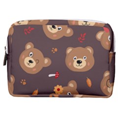 Bears-vector-free-seamless-pattern1 Make Up Pouch (medium) by webstylecreations