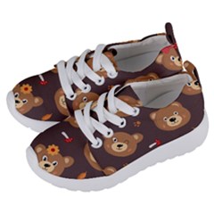 Bears-vector-free-seamless-pattern1 Kids  Lightweight Sports Shoes by webstylecreations