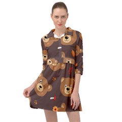 Bears-vector-free-seamless-pattern1 Mini Skater Shirt Dress by webstylecreations