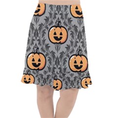 Pumpkin Pattern Fishtail Chiffon Skirt by InPlainSightStyle