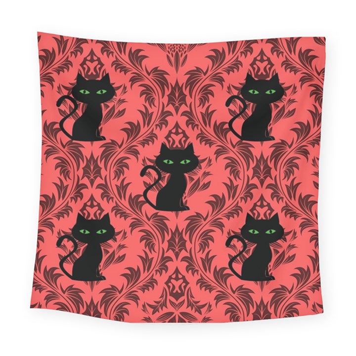 Cat Pattern Square Tapestry (Large)