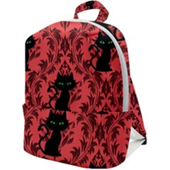 Cat Pattern Zip Up Backpack by InPlainSightStyle