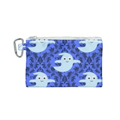 Ghost Pattern Canvas Cosmetic Bag (small) by InPlainSightStyle