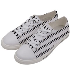 Athletic Running Graphic Silhouette Pattern Men s Low Top Canvas Sneakers by dflcprintsclothing