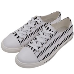 Athletic Running Graphic Silhouette Pattern Women s Low Top Canvas Sneakers by dflcprintsclothing