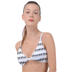 Athletic Running Graphic Silhouette Pattern Knot Up Bikini Top by dflcprintsclothing