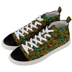 Love Forest Filled With Respect And The Flower Power Of Colors Men s Mid-top Canvas Sneakers by pepitasart