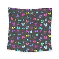 Bows On Black Square Tapestry (small) by Daria3107