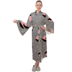 Bat Maxi Velour Kimono by SychEva