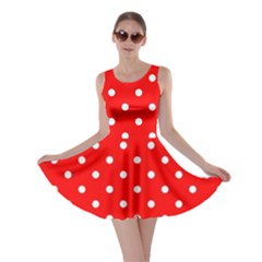 1950 Red White Dots Skater Dress by SomethingForEveryone
