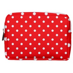 1950 Red White Dots Make Up Pouch (medium) by SomethingForEveryone