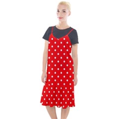 1950 Red White Dots Camis Fishtail Dress by SomethingForEveryone