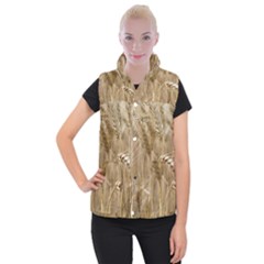 Wheat-field Women s Button Up Vest by SomethingForEveryone