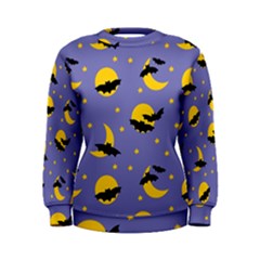 Bats With Yellow Moon Women s Sweatshirt by SychEva