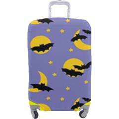 Bats With Yellow Moon Luggage Cover (large) by SychEva
