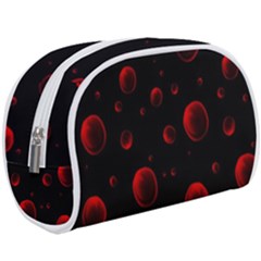 Red Drops On Black Make Up Case (large) by SychEva