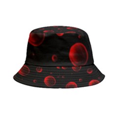 Red Drops On Black Inside Out Bucket Hat by SychEva