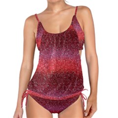Red Sequins Tankini Set by SychEva