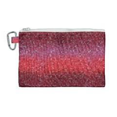 Red Sequins Canvas Cosmetic Bag (large) by SychEva