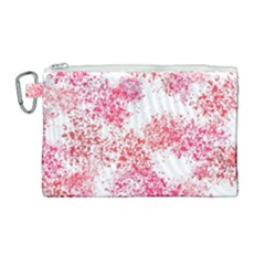 Red Splashes On A White Background Canvas Cosmetic Bag (large) by SychEva