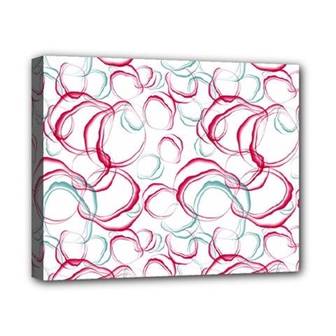 Red And Turquoise Stains On A White Background Canvas 10  X 8  (stretched) by SychEva