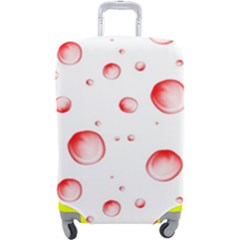 Red Drops On White Background Luggage Cover (large) by SychEva
