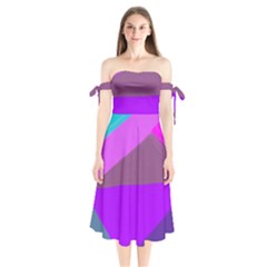 7 Colors Shoulder Tie Bardot Midi Dress by kiernankallan