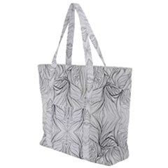 Mono Disegno Repeats Zip Up Canvas Bag by kaleidomarblingart