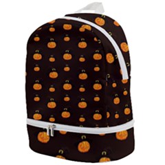 Halloween Pumpkins Pattern, Witch Hat Jack O  Lantern Zip Bottom Backpack