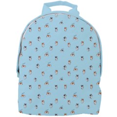 Cute Kawaii Dogs Pattern At Sky Blue Mini Full Print Backpack
