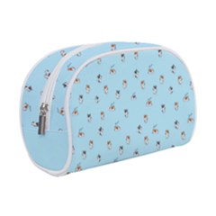 Cute Kawaii Dogs Pattern At Sky Blue Make Up Case (small)
