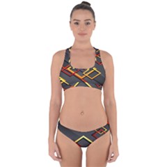 Modern Geometry Cross Back Hipster Bikini Set by Sparkle