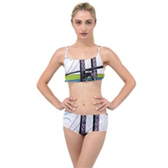 Bridge-vintage-clip-art-color Layered Top Bikini Set by Sudhe