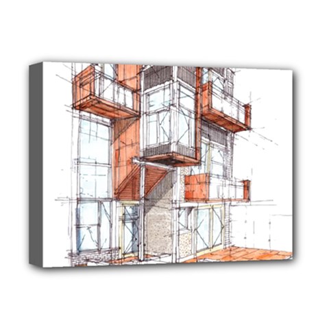 Rag-flats-onion-flats-llc-architecture-drawing Graffiti-architecture Deluxe Canvas 16  X 12  (stretched) 