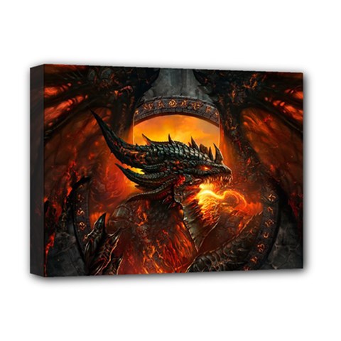 Dragon Fire Fantasy Art Deluxe Canvas 16  X 12  (stretched) 