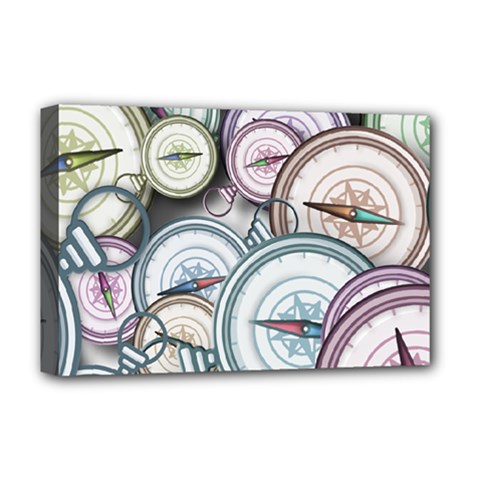 Compass-direction-north-south-east Deluxe Canvas 18  X 12  (stretched)