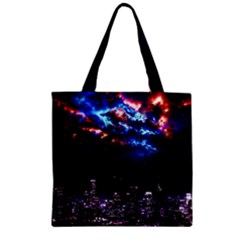 Science-fiction-sci-fi-forward Zipper Grocery Tote Bag by Sudhe