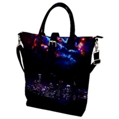 Science-fiction-sci-fi-forward Buckle Top Tote Bag by Sudhe