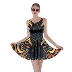 Tiger-predator-abstract-feline Skater Dress by Sudhe